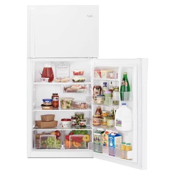 18.2 cu ft top freezer refrigerator white