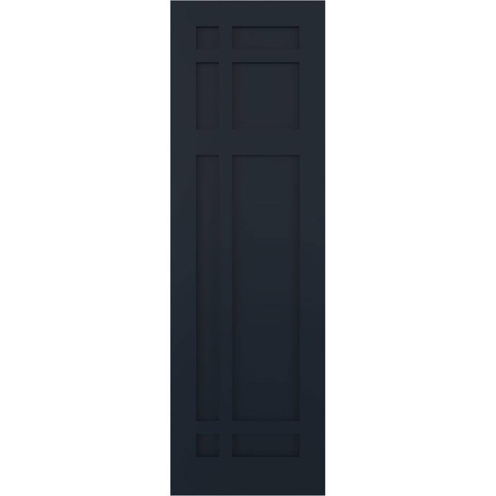 12 in. x 30 in. True Fit Flat Panel PVC San Juan Capistrano Mission Style Fixed Mount Shutters Pair, Starless Night Blue price history on PriceWatchPro
