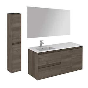 47.5 in. W x 18.1 in. D x 22.3 in. H Bathroom Vanity Unit with Mirror and Column in Samara Ash
