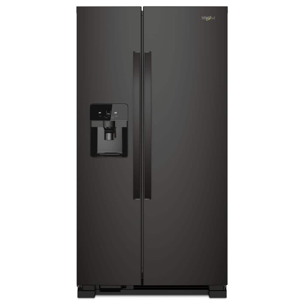 Whirlpool 24.6 cu. ft. Side by Side Refrigerator in Black WRS335SDHB The Home Depot