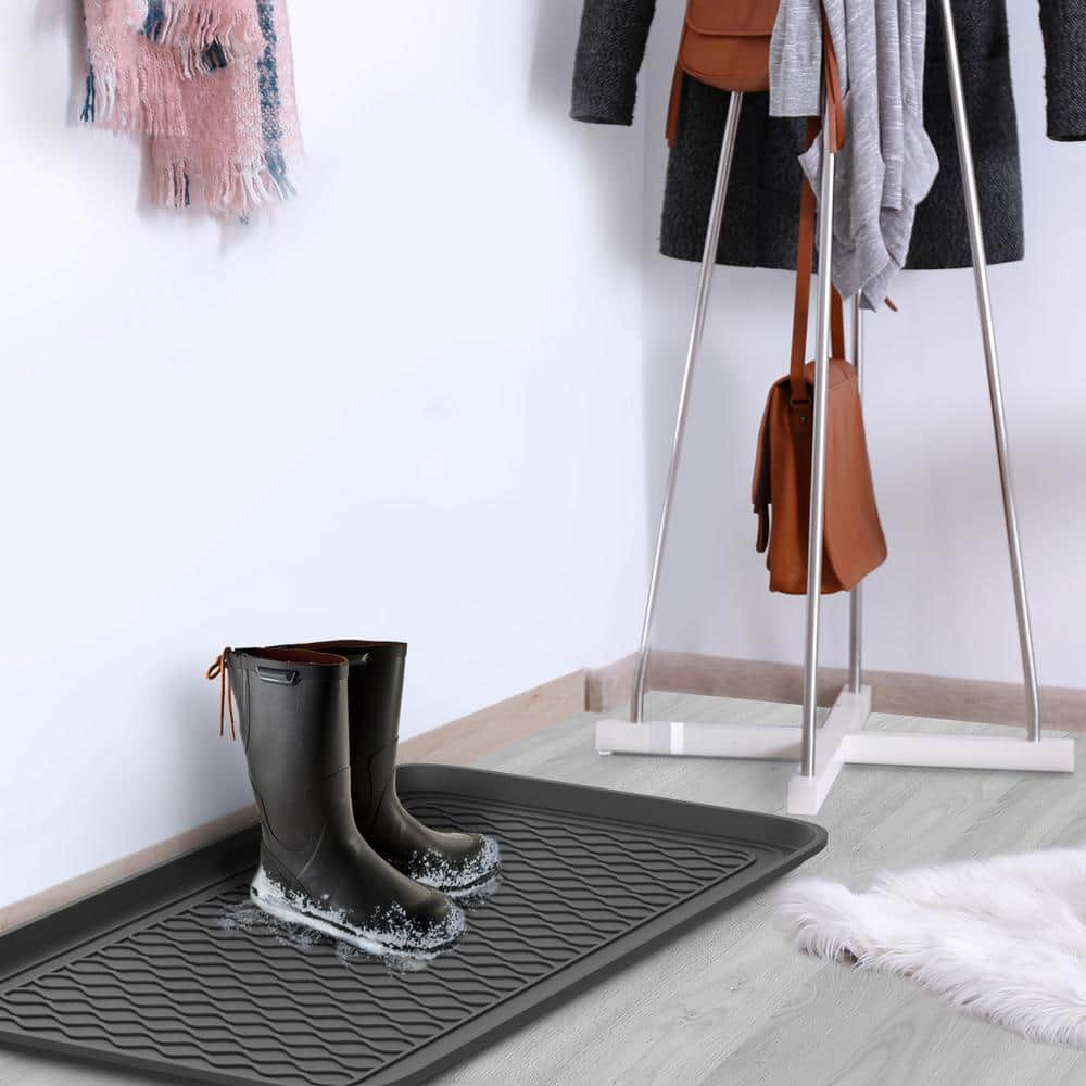 Black Large Polypropylene Outdoor Boot Tray Set of 2
