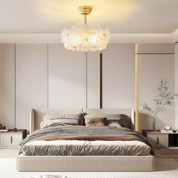 ENFOLD - fanfanranran Finktonglan 42'' Dimmable Chandeliers Fan, Crystal Ceiling
