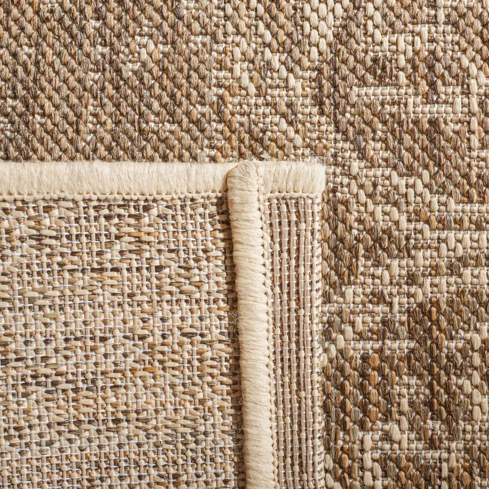Beach House Cream and Beige Synthetic Indoor/Outdoor Area Rug
