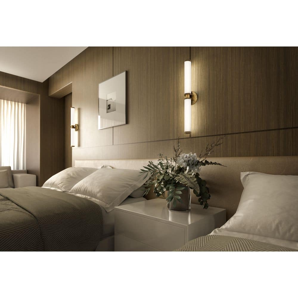 Indeco 27 in. Natural Brass Integrated LED Linear Transitional Bathroom Vanity Light Bar price history on PriceWatchPro