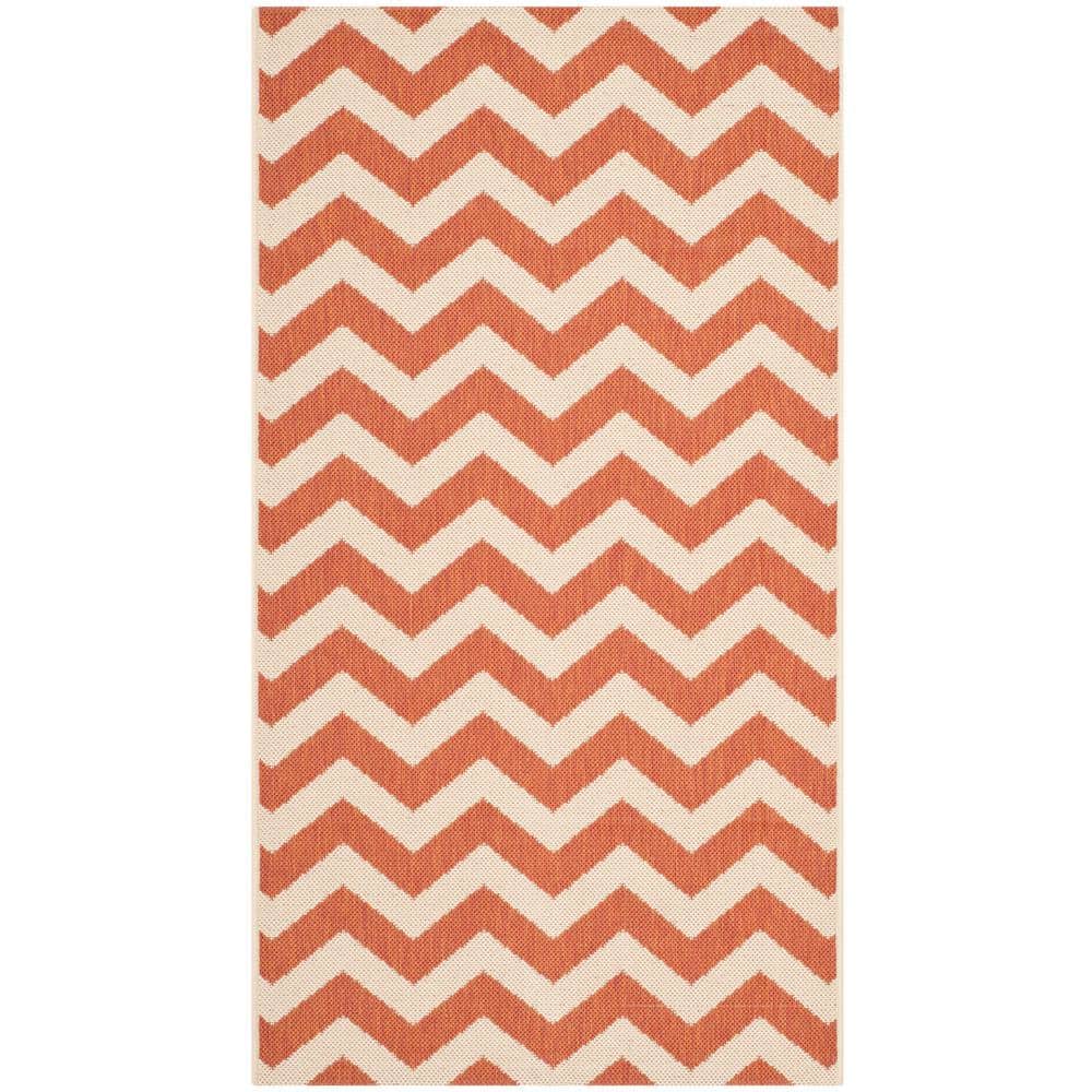 Courtyard Terracotta/Beige Doormat 3 ft. x 5 ft. Geometric Indoor/Outdoor Patio Area Rug price history on PriceWatchPro