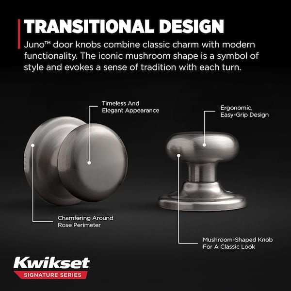 Kwikset Juno Satin Nickel Passage Hall/Closet Door Knob (4-Pack