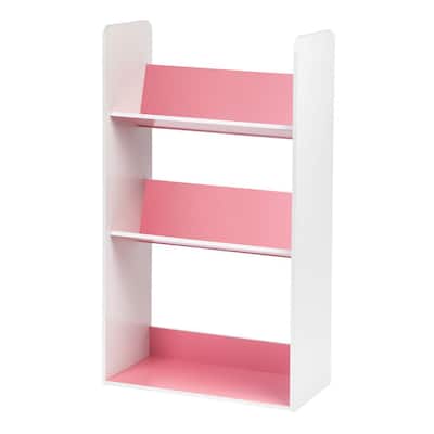 IRIS White and Pink 3-Tier Storage Organizer Shelf with Footboard ...