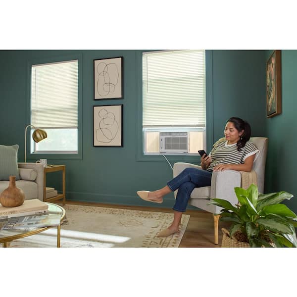 6,000 BTU 115-Volt Smart Window Air Conditioner Cools 250 sq. ft. with Dehumidifier and Remote, Powered by Hubspace