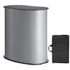 SKYSHALO Portable Tradeshow Podium Table, 35.43 x 19.29 x 37.01 in. Display Exhibition Counter Stand Booth Fair , Foldable Silver LSZST20DCSZKAJK1FV0-SK0305