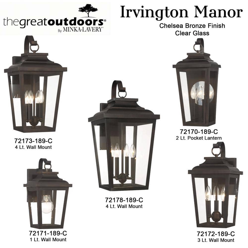 Chelesa Bronze 3-Light Outdoor Pendant with Clear Glass Shade