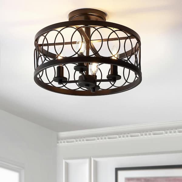 semi flush mount oil rubbed bronze