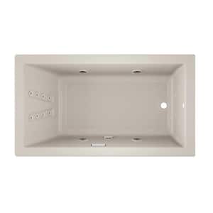Solna 66 in. x 36 in. Rectangular Whirlpool Bathtub with Right Drain in Oyster