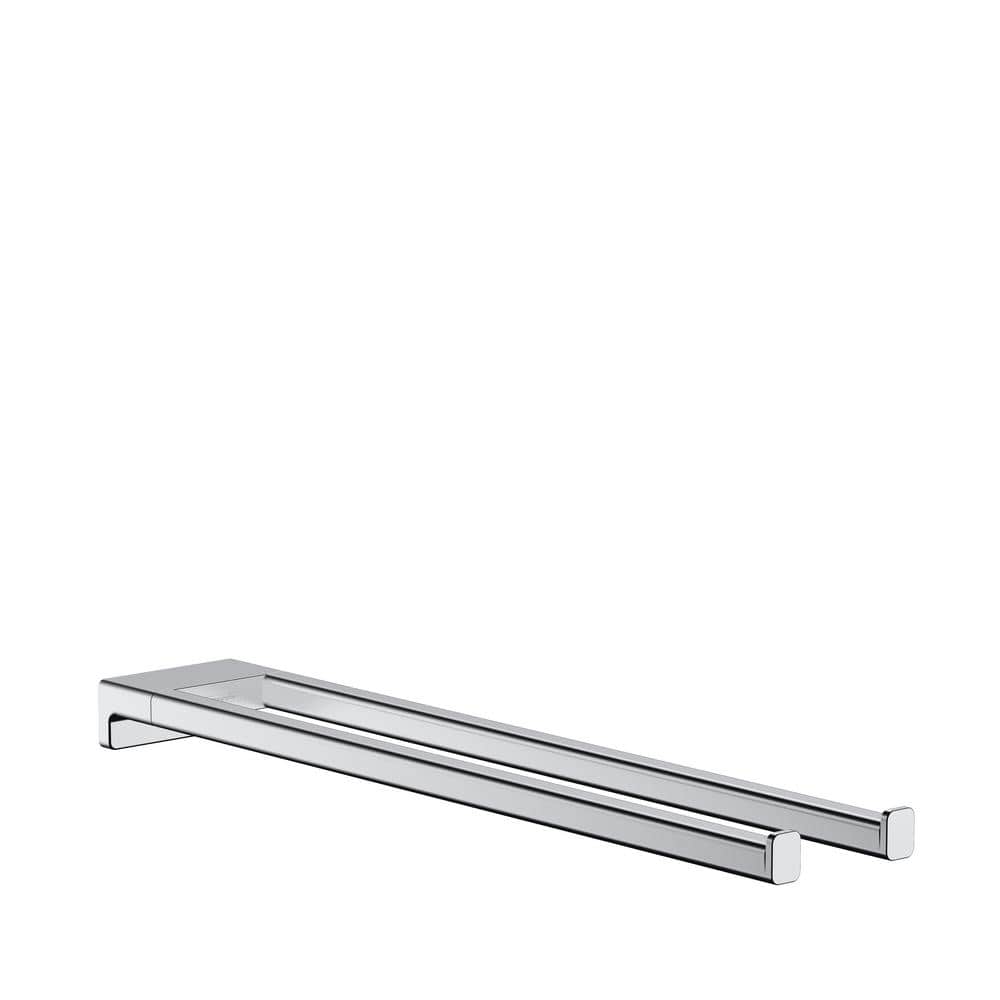 Chrome Wall Mounted Dual Towel Holder