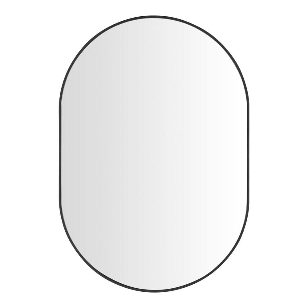 StyleWell Medium Modern Oval Framed Mirror