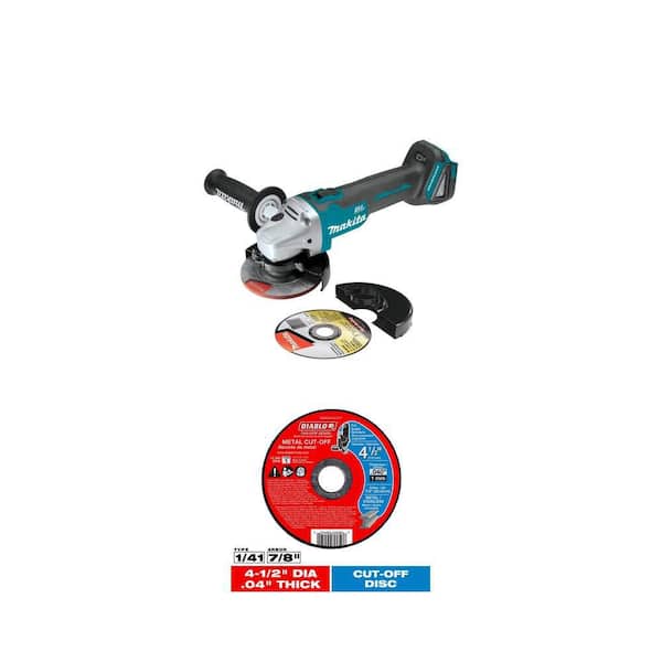 18V LXT Brushless 4-1/2/5 in. Angle Grinder and 4-1/2 in. Cut-Off Disc Combo (Tool-Only)