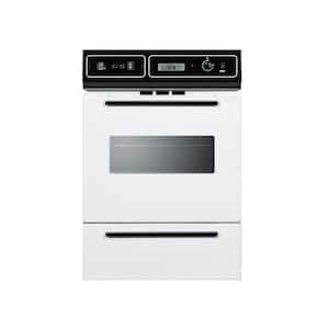 24 in. Single Gas Wall Oven in White