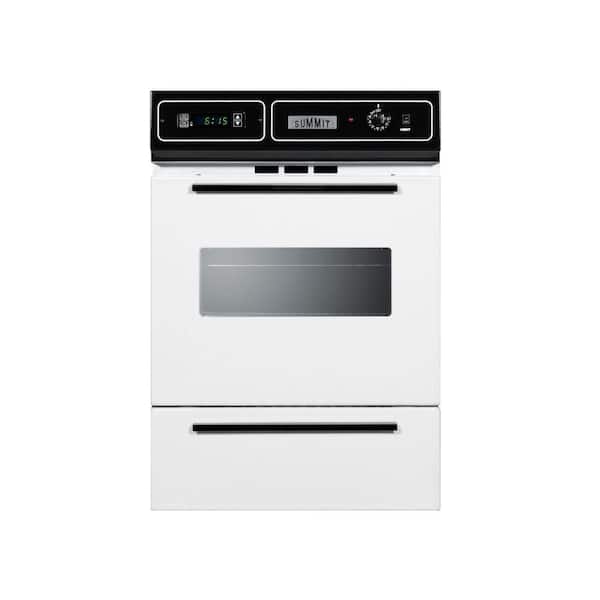 Summit Appliance 24 in. Single Gas Wall Oven in White