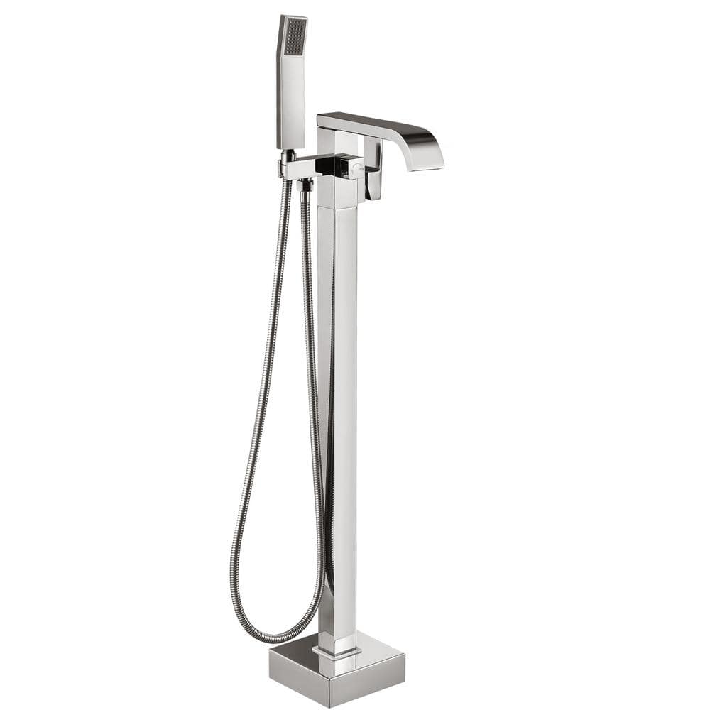 Waterfall Single-Handle Floor Mount Freestanding Tub Faucet Bathtub Filler 