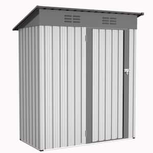5 ft. W x 3 ft. D Outdoor Metal Storage Shed Lockable Patio Shed for Tool, Garden, Bike (15 sq. ft.)