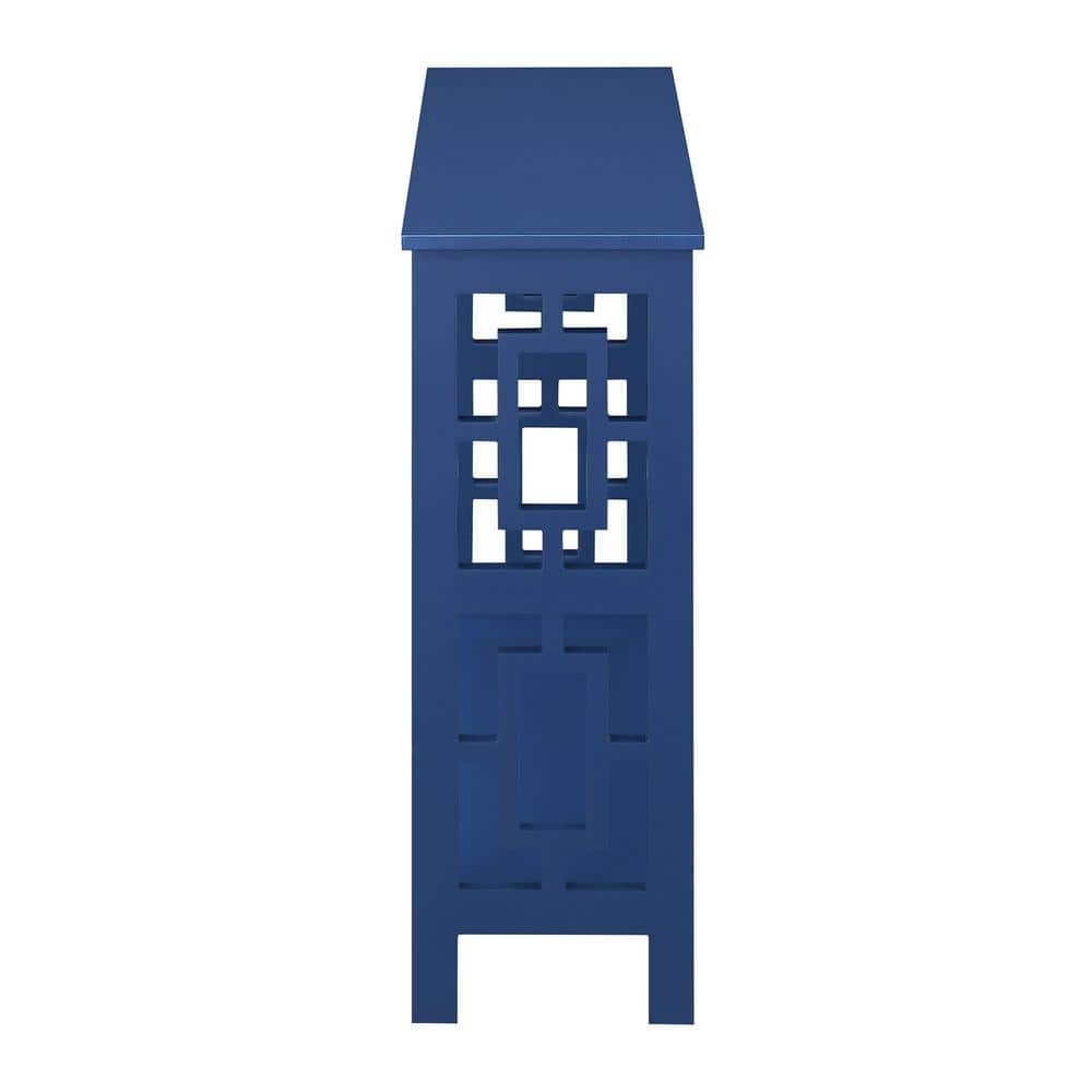Cobalt Blue MDF Console Table with Storage Shelf