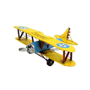 Small Metal Airplane in Yellow