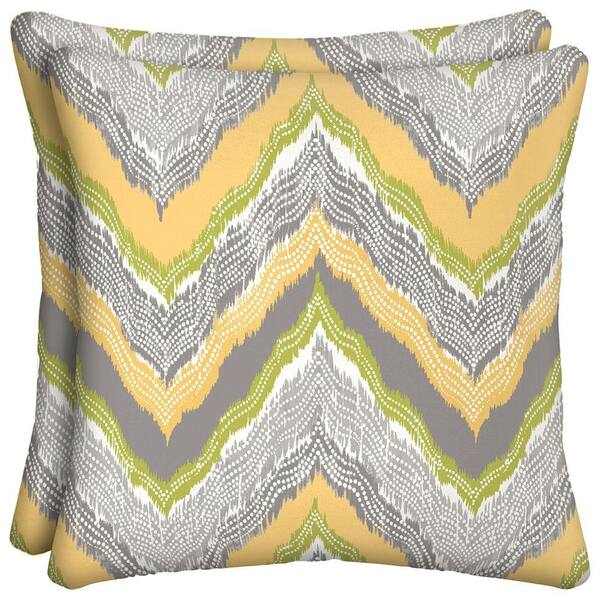 Hampton Bay Seville Outdoor Throw Pillow (2-Pack)