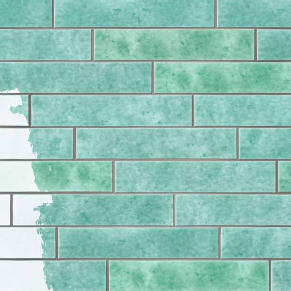 Menorca Aqua 3 in. x 13 in. Ceramic Wall Tile (6.44 sq. ft. /Case)