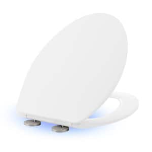 BEMIS Radiance Heated Night Light Toilet Seat will Slow Close and Never  Loosen, ELONGATED, Long Lasting Plastic, White, H1900NL 000