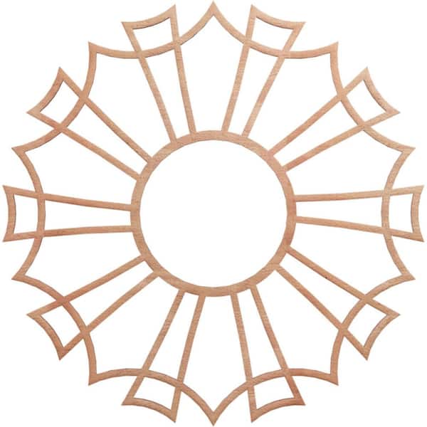 Ekena Millwork 0.375 in. x 7.75 in. x 22 in. Wood Medallion Moulding