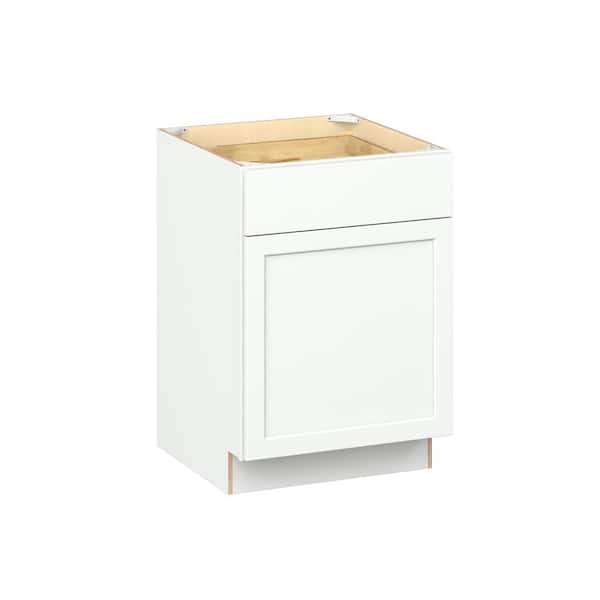 Emerson Pure White Base 1 drawer with Right door Ready to Assemble Kitchen Cabinet (24 in. W x 34.5 in. H x 24 in. D)