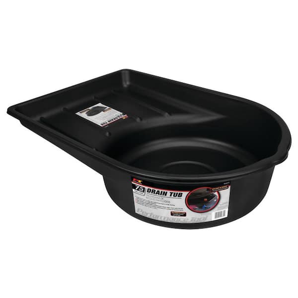 Performance Tool 4.5 Gallon Oil Drain Pan - Heavy Duty Polyethylene With Pour Spout
