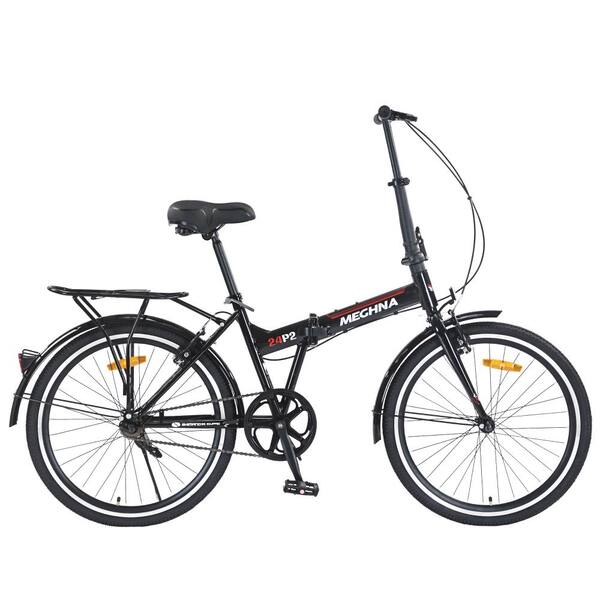 Flynama 24 Inch Adult Folding Bike, Steel Single Speed City