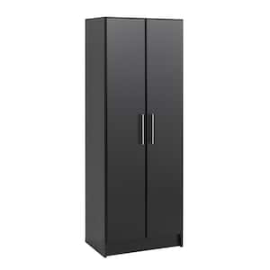 Elite 24 in. W x 65 in. H x 16 in. D Freestanding Cabinet with 3 Shelves for Garage in Black