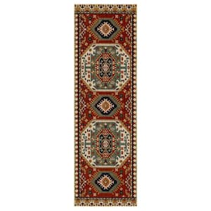 Oakpoint Red 2 ft. 6 in. x 10 ft. Runner Rug