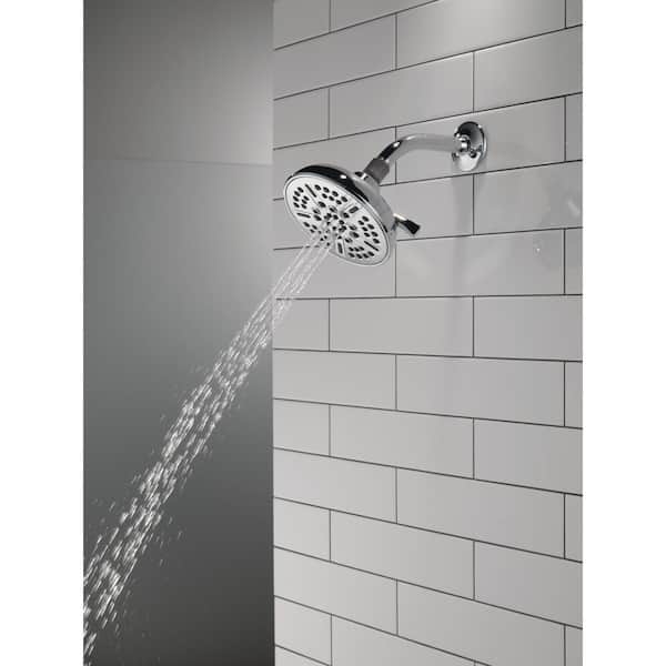 8-Spray Patterns 1.75 GPM 5.94 in. Wall Mount Fixed Shower Head in Chrome