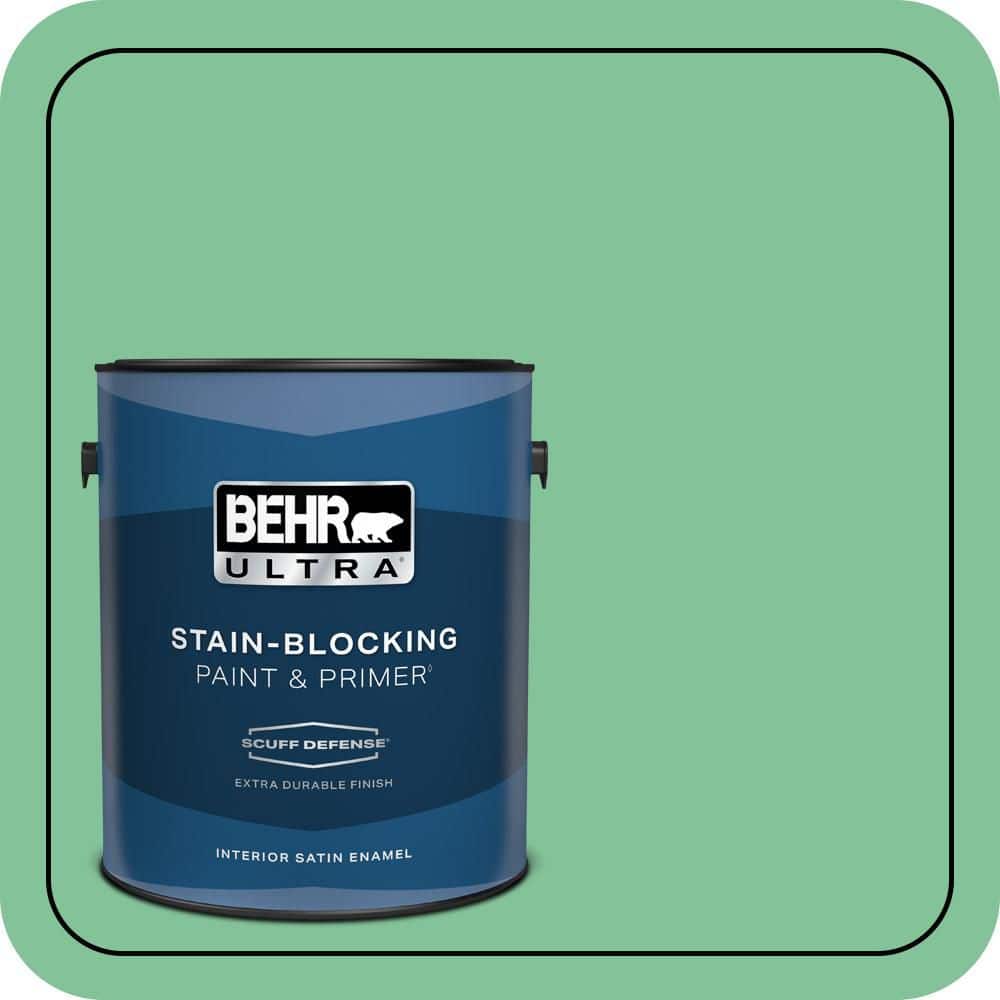 1 gal. #P410-4 Willow Hedge Extra Durable Satin Enamel Interior Paint & Primer price history on PriceWatchPro