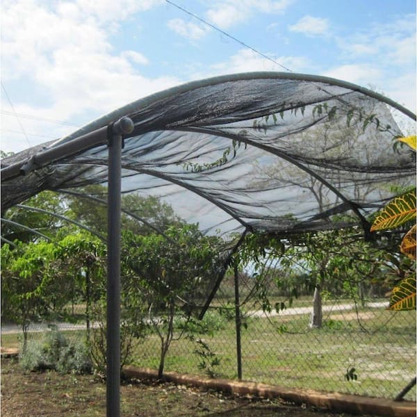Agfabric - 6 ft. x 10 ft. Black 50% Sunblock Shade Cloth Edge-Cut with Free Clips for Plant Cover Greenhouse