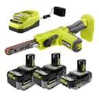 Ryobi One+ 18V 1/2" x 18" File Sander w/ (2) 4Ah + 2Ah Battery & Charger