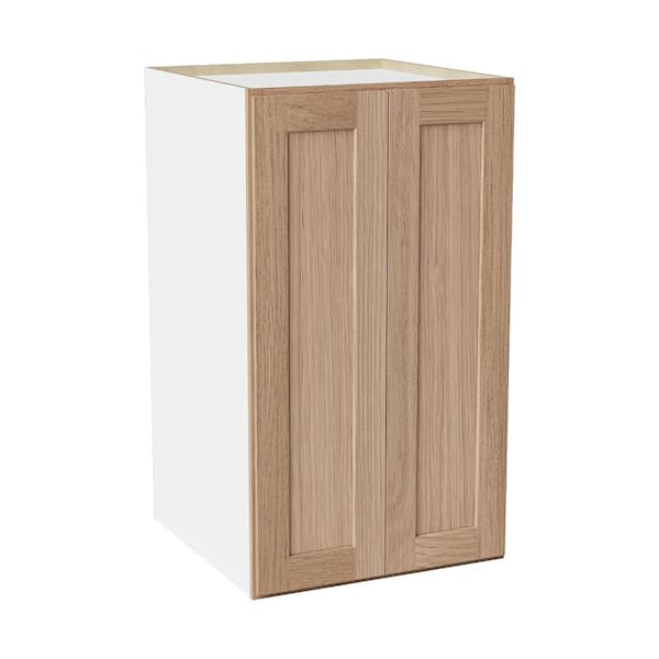24 in. W x 24 in. D x 42 in. H Ready to Assemble Solid Wood Shaker Pantry Kitchen Cabinet in Oak