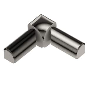 Rondec Polished Nickel Anodized Aluminum 3/8 in. x 1 in. Metal 90 Degree Double-Leg Inside Corner