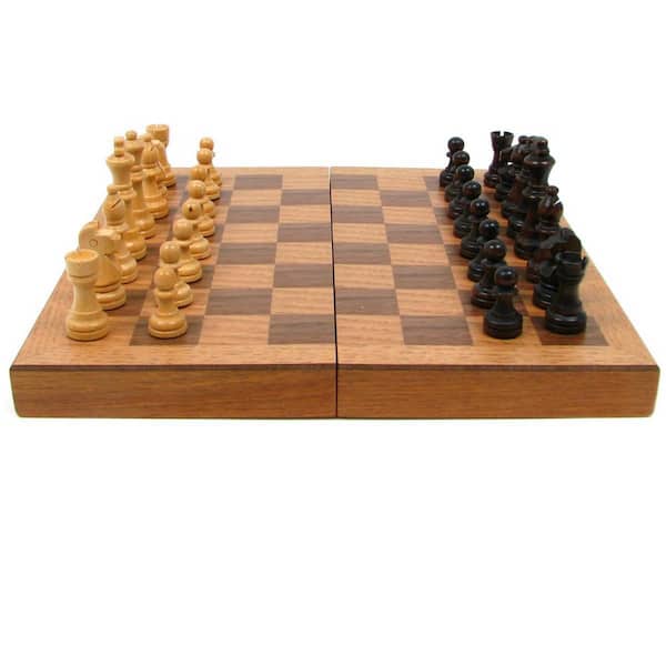 Hey! Play! Wooden Book Style Chess Board Set