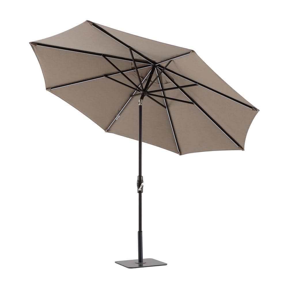 10 ft. Taupe Octagon Market Umbrella Cover, Canvas Jockey