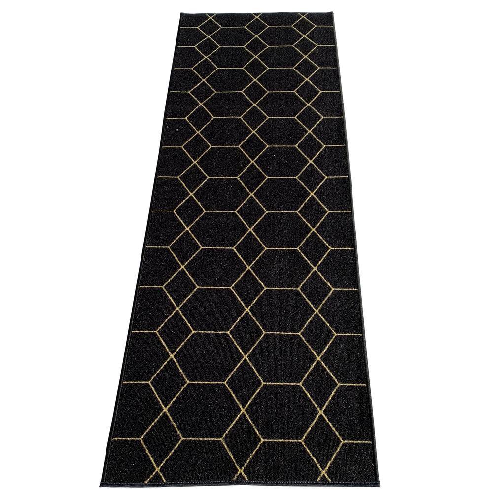 Hexagon Trellis Black 31 in. W x 17 ft. L RunnerRug/Stair Runner 44.2 sq. ft. price history on PriceWatchPro