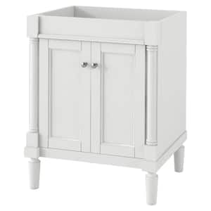 23.5 in. W. x 17.87 in. D x 33 in. H Bath Vanity Cabinet without Top in White