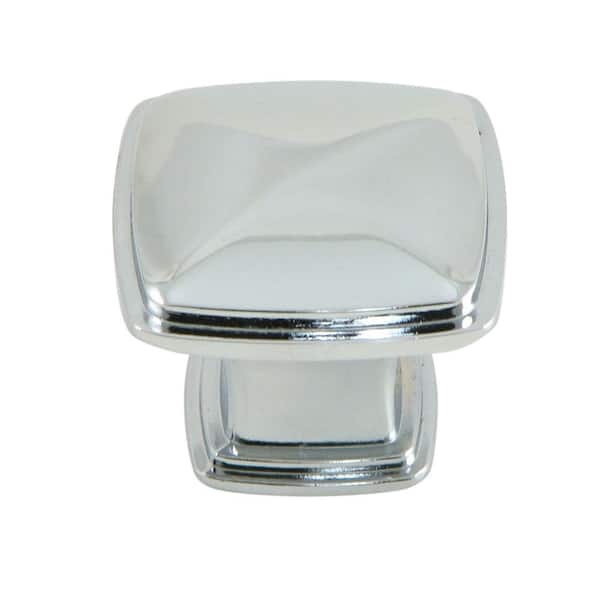 Stone Mill Hardware Providence 1-1/4 in. Polished Chrome Square Cabinet Knob (25-Pack)
