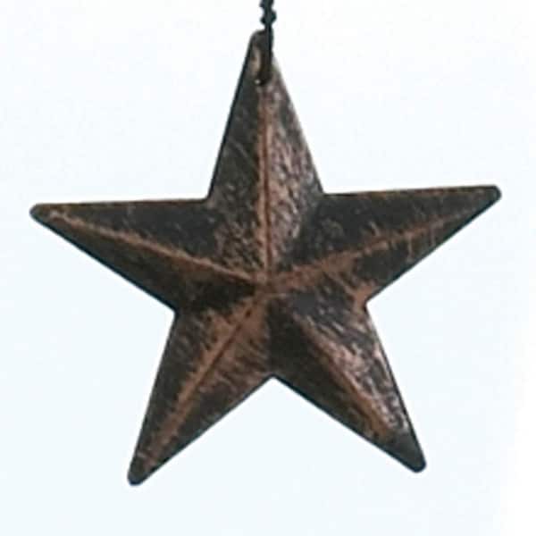 Zingz & Thingz 4.75 in. x 4.75 in. x 34 in. 34 Bronze Stars Iron Wind Chimes