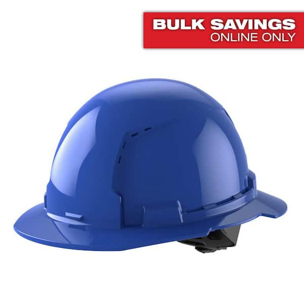 Milwaukee BOLT Blue Type 1 Class C Full Brim Vented Hard Hat with 4-Point Ratcheting Suspension