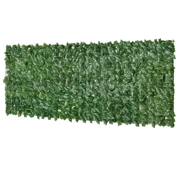 Jushua 118 in. x 39 in. Green Artificial Faux Ivy Grass Wall Decor Hedge Panel, Greenery Backdrop Panels Wall, Green and Red