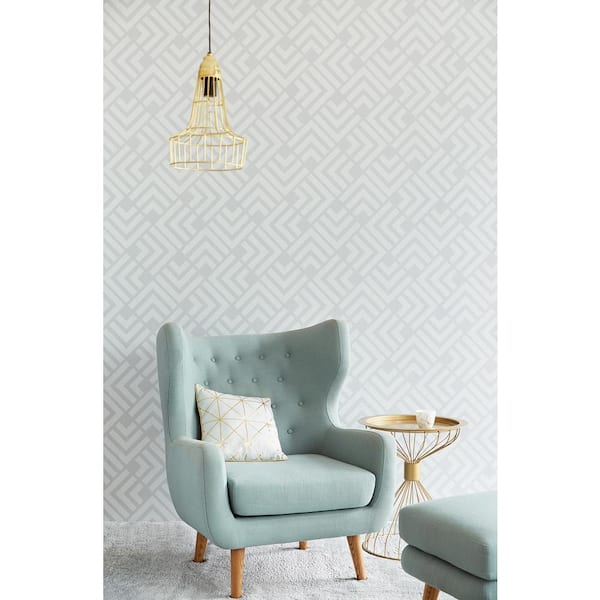 Zig Grey Geometric Wallpaper