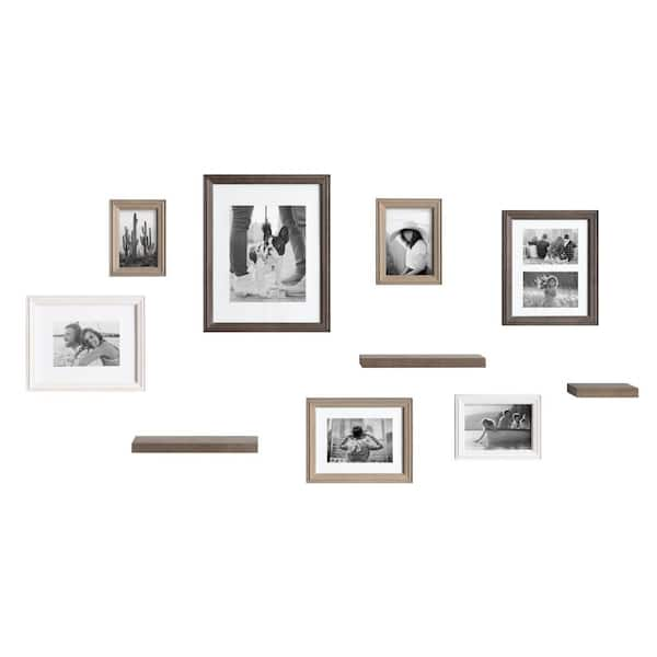 Kate and Laurel Gallery 10-Piece Wall Picture Frame Kit, Set of 10